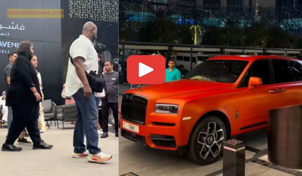 Anant Ambani and Radhika Merchant strolling around a mall and conversing with an entrepreneur.