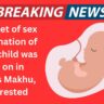 The racket of sex determination of unborn child was going on in Punjab's Makhu, one arrested