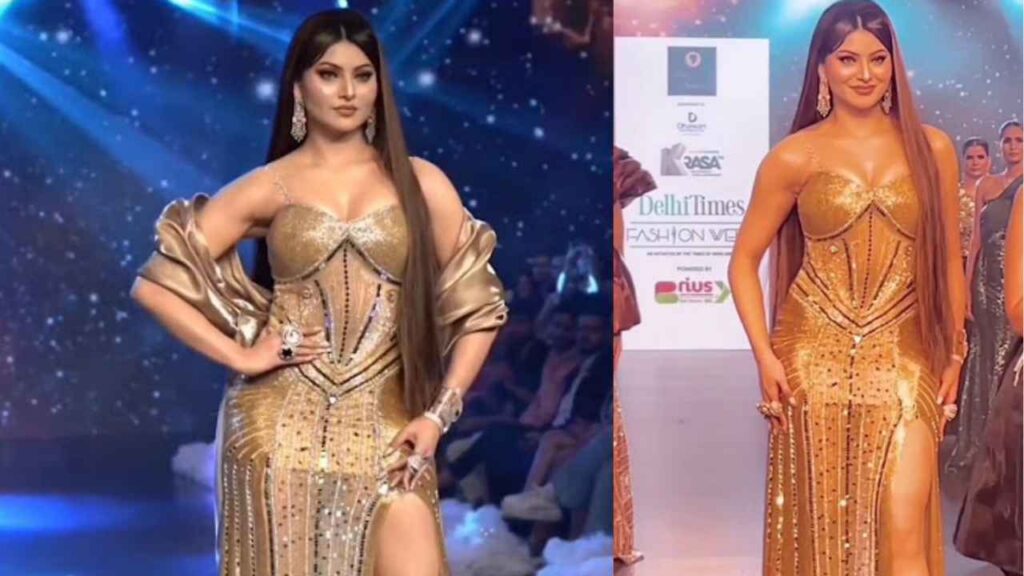 Urvashi Rautela walks the ramp as the showstopper at Delhi Times Fashion Week, all details inside