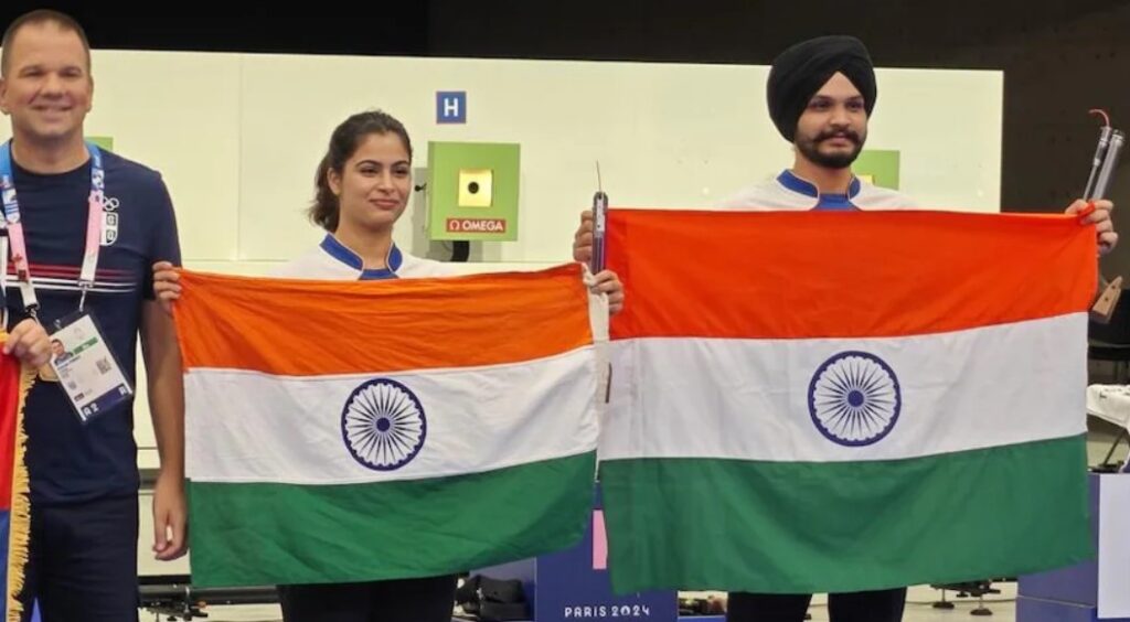 Manu Bhaker Sarabjot Singh Bronze Medal: Manu Bhaker created history, first Indian to win two medals in the same Olympics, made a blast with Sarabjot Singh